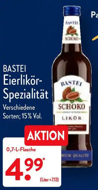 Aldi Nord Bastei Eierlikör Spezialität 0.7L Angebot