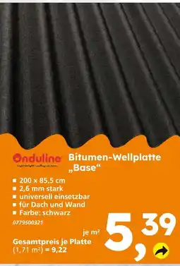 Globus Baumarkt Onduline bitumen-wellplatte base Angebot