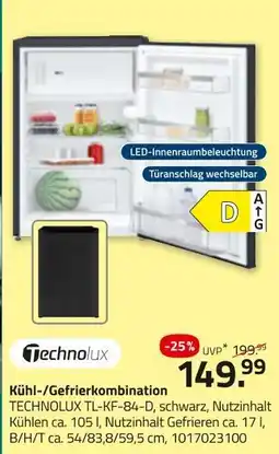 ROLLER Technolux kühl-/gefrierkombination Angebot
