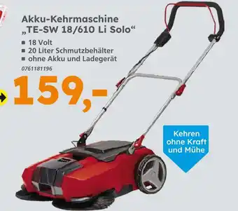 Globus Baumarkt Akku-kehrmaschine te-sw 18/610 li solo Angebot