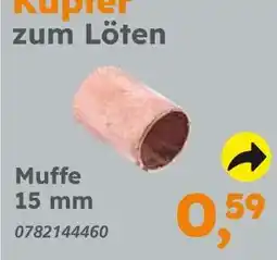 Globus Baumarkt Kupfer muffe Angebot