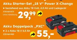 Globus Baumarkt Akku starter-set „18 v“ power x-change Angebot