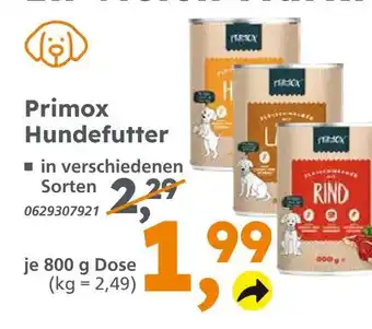 Globus Baumarkt Primox hundefutter rind Angebot