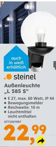 Globus Baumarkt Steinel außenleuchte l 585 s Angebot