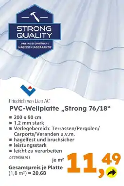 Globus Baumarkt Friedrich von lien ac pvc-wellplatte 'strong 76/18' Angebot