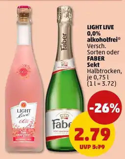PENNY Light live oder faber sekt Angebot