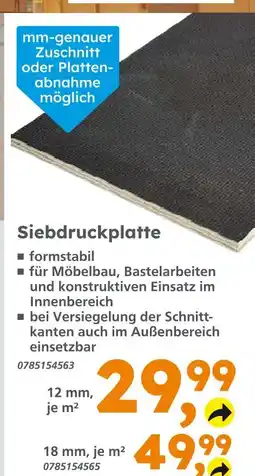 Globus Baumarkt Siebdruckplatte Angebot