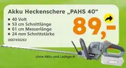 Globus Baumarkt Akku heckenschere pahs 40 Angebot