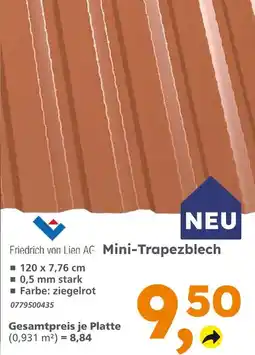 Globus Baumarkt Friedrich von lien ag mini-trapezblech Angebot