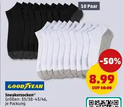 PENNY Goodyear sneakersocken schwarz Angebot