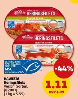 PENNY Hawesta heringsfilets paprika-creme Angebot