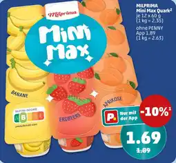 PENNY Milprima mini max quark banane Angebot