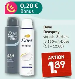 nahkauf Dove dove men+care deospray Angebot