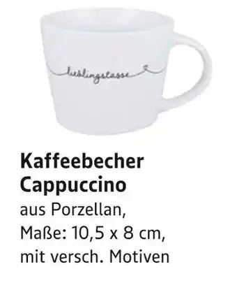 E-Center Kaffeebecher cappuccino Angebot
