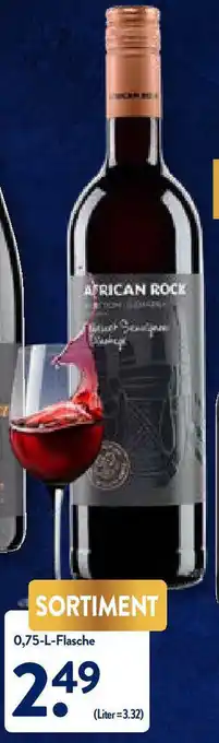 Aldi Nord African Rock Cabernet Sauvignon Pinotage Western Cape WO 0,75L Angebot