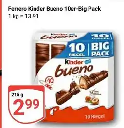 Globus Ferrero kinder bueno 10er-big pack Angebot