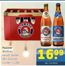 Getränke Arena Paulaner weißbier Angebot