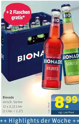 Getränke Arena Bionade versch. sorten Angebot