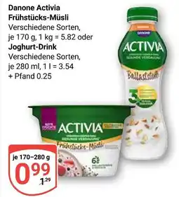 Globus Danone activia frühstücks-müsli Angebot