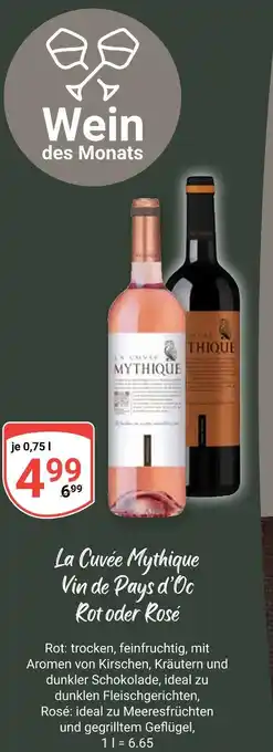 Globus La cuvée mythique rot Angebot