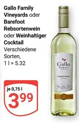 Globus Gallo family vineyards rebsortenwein Angebot