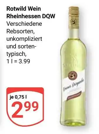 Globus Rotwild wein rheinhessen dqw Angebot