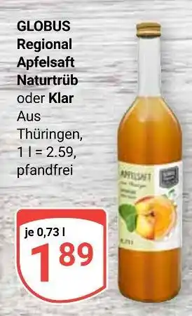 Globus Globus regional apfelsaft naturtrüb Angebot