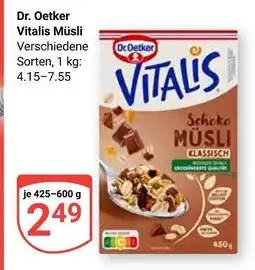 Globus Dr. oetker vitalis müsli schoko Angebot