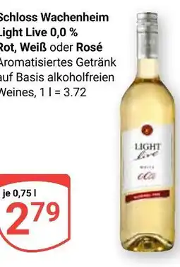 Globus Schloss wachenheim light live 0,0 % rot Angebot