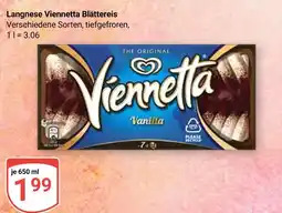 Globus Langnese viennetta blättereis Angebot