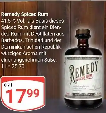 Globus Remedy spiced rum Angebot