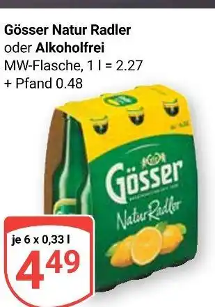 Globus Gösser natur radler Angebot