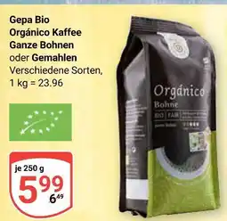 Globus Gepa bio orgánico kaffee ganze bohnen Angebot