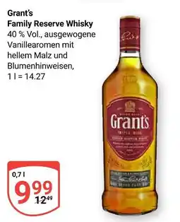 Globus Grant's family reserve whisky Angebot