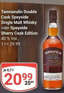Globus Tamnavulin double cask speyside single malt whisky Angebot