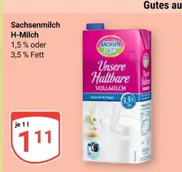 Globus Sachsenmilch h-milch 1,5 % fett Angebot