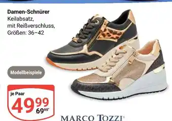 Globus Marco tozzi damen-schnürer keilabsatz schwarz Angebot