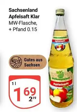 Globus Sachsenland apfelsaft klar Angebot