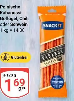 Globus Snack it polnische kabanossi geflügel Angebot