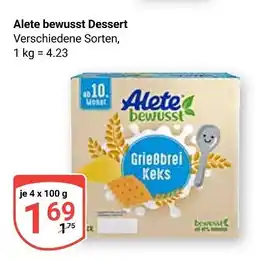 Globus Alete bewusst dessert Angebot