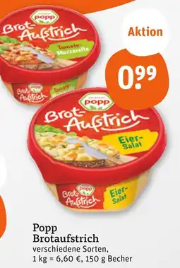 tegut Popp brotaufstrich tomate-mozzarella Angebot