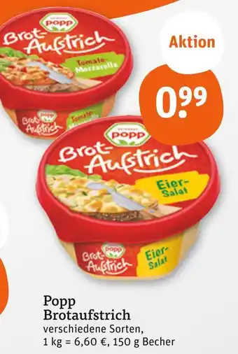 tegut Popp brotaufstrich tomate-mozzarella Angebot