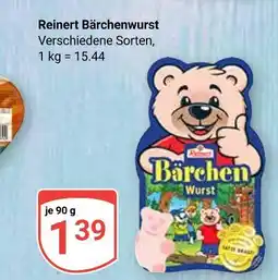 Globus Reinert bärchenwurst Angebot