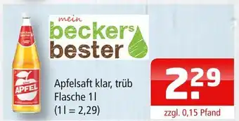 Getränke Oase Mein beckers bester apfelsaft klar, trüb Angebot