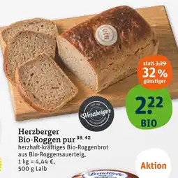 tegut Herzberger bio-roggen pur Angebot
