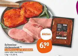 tegut Schweinerückensteak Angebot
