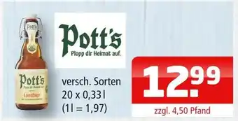 Getränke Oase Pott's landbier Angebot
