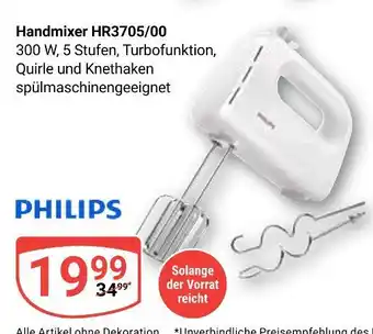 Globus Philips handmixer hr3705/00 Angebot
