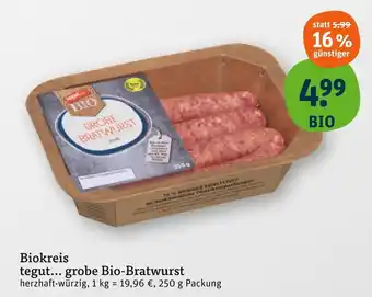 tegut Tegut... grobe bio-bratwurst Angebot