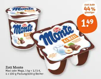 tegut Zott monte maxi Angebot